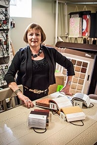 Interior designer Anna Mavrakis is pictured at her business, Cottage Draperies & Interiors in Perry Township. (Submitted photo)