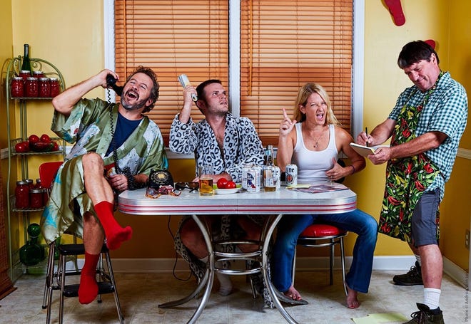 The fun-loving Pittsboro Americana band Gasoline Stove is, from left, Scott Morgan, Jon Baughman, Shannon Culp Morgan and Pete Lucey. [CONTRIBUTED]