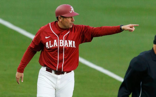 Alabama baseball coach Greg Goff informed 10 players their scholarships would not be renewed for next season. However, NCAA bylaw 15.3.5.2 states that institutions cannot revoke or reduce a scholarship because of an athlete’s ability, performance, physical or mental condition. [Staff Photo/Gary Cosby Jr.]