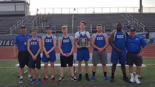 The Conwell-Egan boys track and field team won the District 12 Class 2A title.