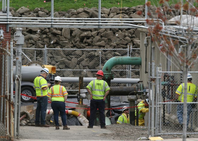 The site of a National Grid gas station at Allens Avenue and Crary Street in Providence, where a pipe ruptured on March 29.

[The Providence Journal, file / Bob Breidenbach]