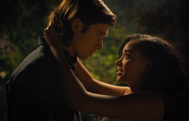 Nick Robinson as Olly and Amandla Stenberg as Maddy in "Everything, Everything." [WARNER BROS.]
