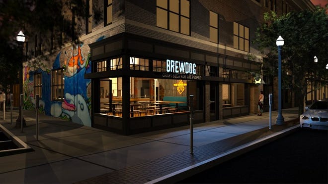 A rendering of BrewDog's Short North bar and restaurant, coming this fall