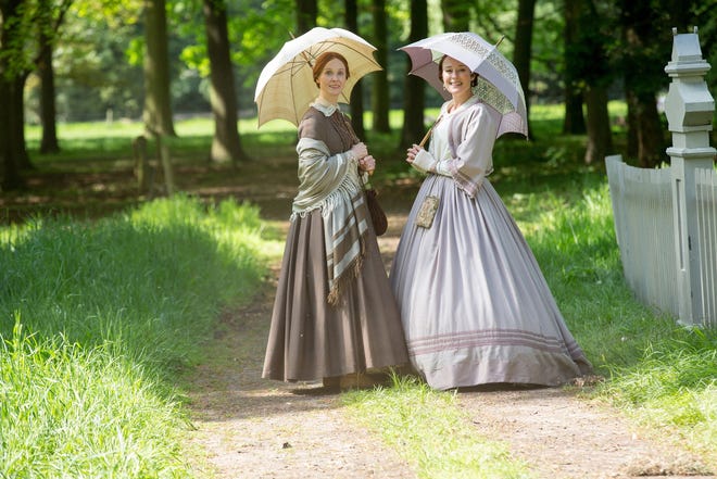 Cynthia Nixon and Jennifer Ehle as Emily Dickinson and her sister Vinnie Dickinson in "A Quiet Passion." 

[Music Box Films]