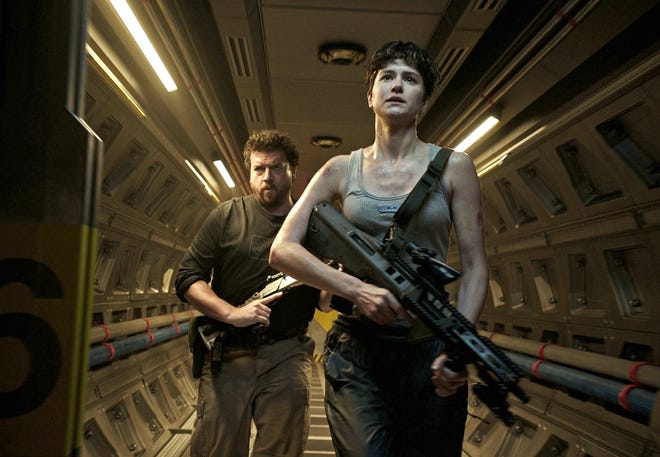 Danny McBride (Tennessee) and Katherine Waterston (Daniels) star in "Alien: Covenant."

[Twentieth Century Fox]