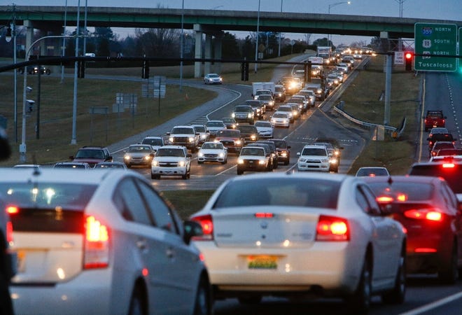 Officials with the Alabama Department of Transportation said Friday that cost estimates to improve the intersection of Alabama Highway 69 and Skyland Boulevard, seen here in December, have risent to about $57.9 million. The proposed plan includes an elevated bridge over the intersection to allow Alabama Highway 69 traffic to pass through without stopping. [File photo / Gary Cosby Jr.]