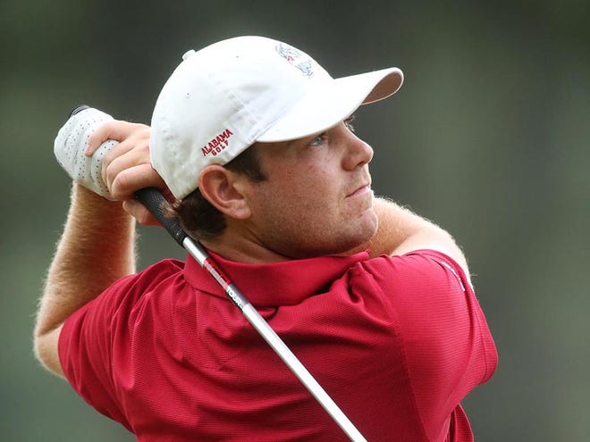 Alabama's Jonathan Hardee and the Crimson Tide will play in the NCAA golf championships this weekend at the Rich Harvest Farms golf course in Sugar Grove, Ill. [File photo]