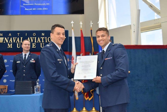 2007 Portsmouth High School graduate and 2012 University of New Hampshire alumni, U.S. Air Force 2nd Lt. Roderick Walker Jr., recently received his navigator wings from NAS Pensacola, Florida.

[Courtesy photo]