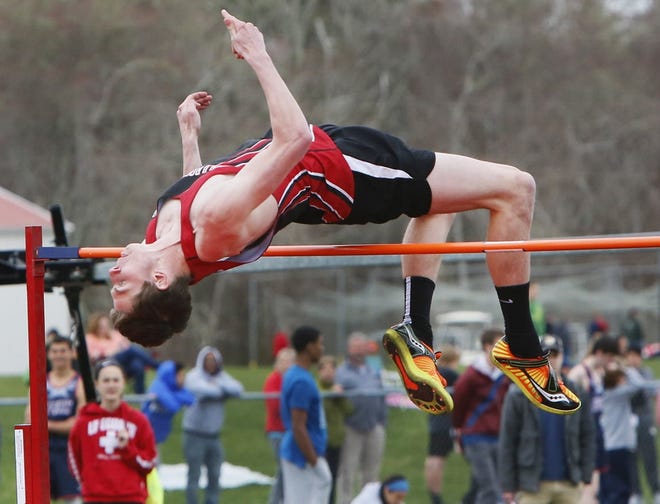 Old Rochester's Danny Renwick won the high jump at Sunday's Div. 4 meet. [MIKE VALERI/THE STANDARD-TIMES/SCMG]