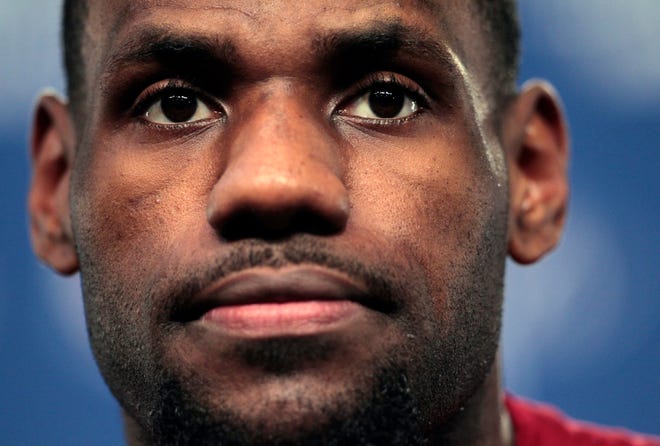 By having one of his finest statistical postseasons — 32.5 points per game, 8.0 rebounds, 7.0 assists, 57 percent shooting through 13 games — LeBron James is dismissing any argument about the league's true MVP. Although he'll finish behind Russell Westbrook, James Harden and Kawhi Leonard when the regular-season award is given out next month, James has reminded everyone over the past six weeks that he remains the measuring stick at 32. [AP file Photo/Jeff Roberson]