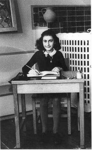 Anne Frank in an undated photo taken during World War II. [AP PHOTO/YAD VASHEM PHOTO ARCHIVE]
