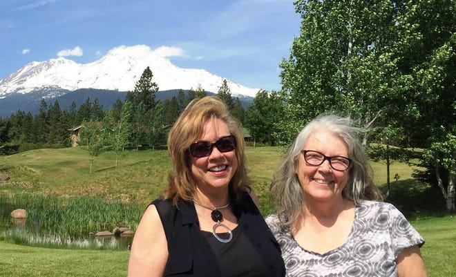 Lugene Whitley, left, was recently named as the executive director for the Siskiyou County Arts Council. She succeeds Lauri Sturdivant, right.