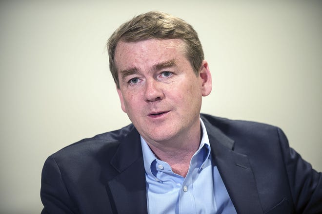CHIEFTAIN PHOTO/JOHN JAQUES U.S. Sen. Michael Bennet says he thinks Coloradans can come up with ideas to better manage the opioid crisis.