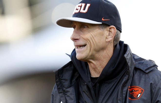 Oregon State baseball coach Pat Casey has lead the Beavers to the top seed in the NCAA Tournament. (Andy Nelson/The Register-Guard)