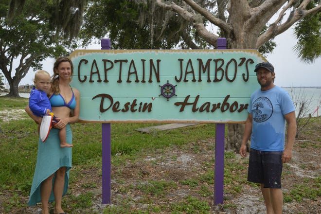 The family behind Captain Jambo’s include (from left) Bodhi King, Melissa Richmond and Jason King. [SAVANNAH VASQUEZ/DESTIN.COM]