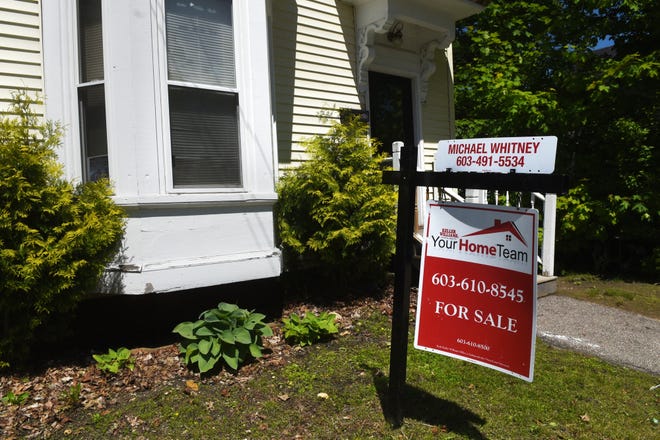 A house for sale on Maple Street in Dover. The Strafford County Board of Realtors reports home sales have slowed in the county largely due to shrinking inventory of homes on the market. [Deb Cram/Fosters.com]