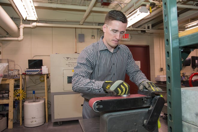 Sean Kelly, a doctoral candidate at Worcester Polytechnic Institute, visited a car dismantler, a metal shedder and Norway to understand the life cycle of an automobile. [Submitted Photo]