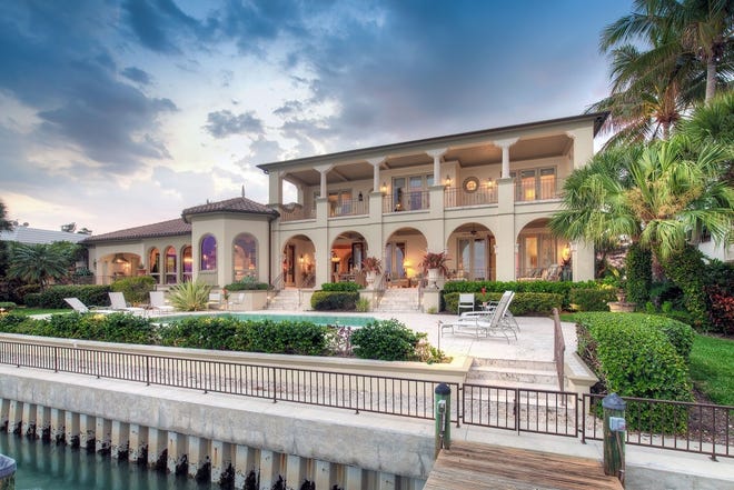 The 6,579-square-foot home on Bird Key has five bedrooms and five-and-a-half bathrooms. [PHOTO / MICHAEL SAUNDERS & CO.]