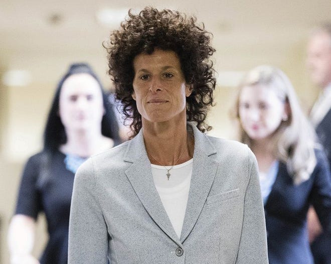 Andrea Constand walks to the courtroom during Bill Cosby's sexual assault trial at the Montgomery County Courthouse in Norristown, Tuesday, June 6, 2017. Cosby is accused of drugging and sexually assaulting Constand at his home in Cheltenham in 2004.