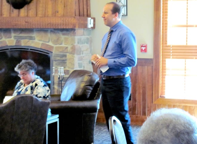 Calvin Stockdale, an institutional advancement associate at Hillsdale College was the guest speaker for the May meeting at the John A. Halter Shooting Sports Educationa Center. [COURTESY PHOTO]