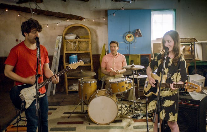 Adam Pally as Ben, Fred Armisen as Dave and Zoe Lister-Jones as Anna in "Band Aid." [Mister Lister Films]