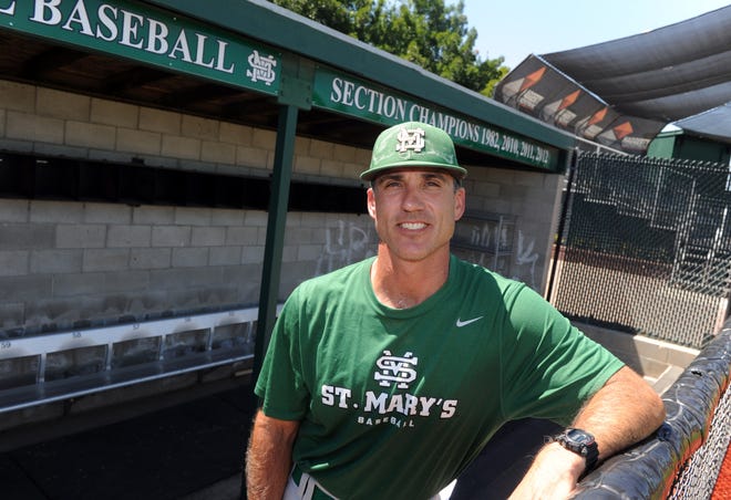 Rob Selna is stepping down as St. Mary's baseball coach after guiding the Rams to three league championships and four Division I South finals appearances in four seasons. [CALIXTRO ROMIAS/RECORD FILE 2015]
