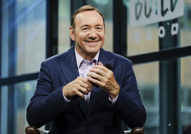 Actor Kevin Spacey, shown participating in the BUILD Speaker Series at AOL Studios in New York in 2017, stars in the Netflix original series "House of Cards," and will host this year's Tony Awards on Sunday. [FILE PHOTO/ASSOCIATED PRESS]