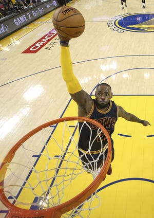 LeBron James and the Cleveland Cavaliers are attempting to become the first team in NBA history to rally from a 3-0 deficit in the playoffs. The Golden State Warriors lead the series 3-1 heading into tonight's Game 5 on the West Coast. EZRA SHAW/POOL PHOTO VIA THE ASSOCIATED PRESS