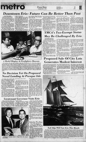 This is a copy of page E1, the Metro cover, of the Erie Daily Times from June 11, 1987. [ERIE TIMES-NEWS]