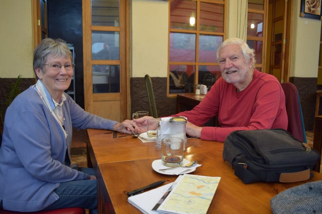 Susan and Michael Herron, both in their 70s, are some of the estimated 10,000 foreign retirees who have flocked to Cuenca, Ecuador, in recent years. Drawn by inexpensive living and quality healthcare, ex-pat seniors are changing the face of retirement in the hemisphere. [Jim Wyss/Miami Herald/TNS]