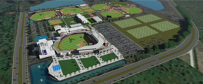 A rendering of the Atlanta Braves proposed spring training facility in North Port. [PROVIDED BY SARASOTA COUNTY]
