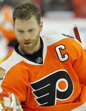 Claude Giroux will join the Flyers for a game at Allentown on Sept. 20.