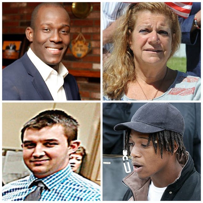 Both Pam Gurley (top right) and Shane O'Brien (bottom left), both employees at the Brockton Planning Department pulled papers by June 14, 2017, to run for councilor-at-large on the Brockton City Council in the citywide election this year. Jean Bradley Derenoncourt (top left) is also running for councilor-at-large. Young political newcomer Bradley Souffrant, 20, pulled papers to run for mayor of the city.