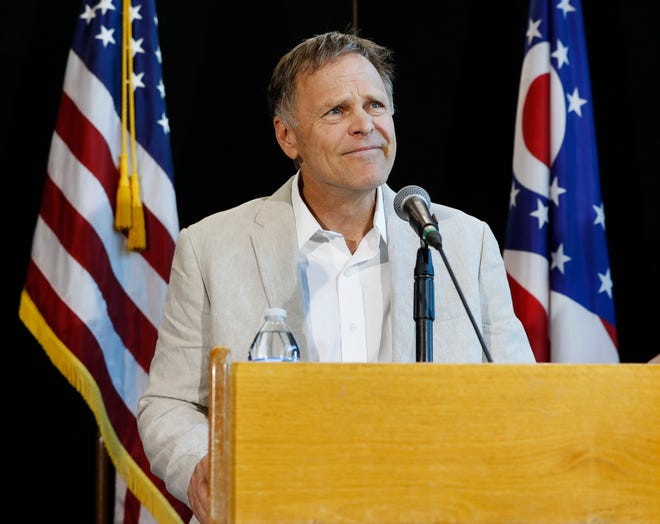Fred Warmbier, father of Otto Warmbier, a University of Virginia undergraduate student who was imprisoned in North Korea in March 2016, speaks during a news conference, Thursday, June 15, 2017, at Wyoming High School in Cincinnati. Otto Warmbier, serving a 15-year prison term for alleged anti-state acts, was released to his home state of Ohio on Tuesday in a coma. (AP Photo/John Minchillo)