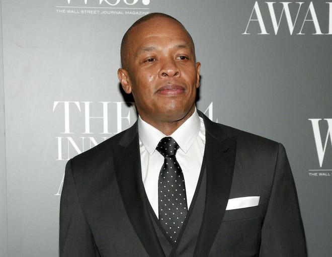 Dr. Dre, shown in 2014, is pledging $10 million toward the construction of a performing arts center at Compton High School. [Andy Kropa/Invision/AP, File]
