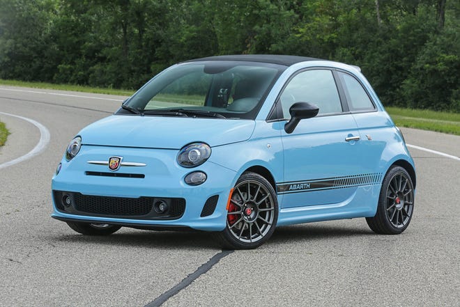The 2017 Abarth Cabrio is one of three Fiat 500trim levels: Pop, Lounge and Abarth. It is a subcompact hatchback designed for urban life.

[Fiat Chrysler]