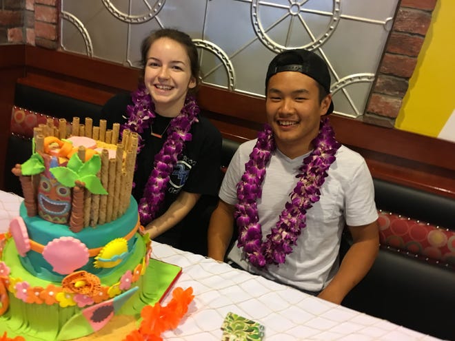 The Greater Hope Foundation celebrated high school graduates Shyan and Yiwen, right, during a special lunch at Shakey’s Pizza Parlor in Victorville on Friday. [Rene Ray De La Cruz, Daily Press]
