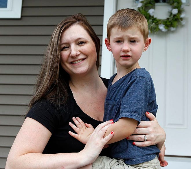 Anna Clune with her son Owen,4, at their home in Bridgewater on Sunday, June 18, 2017.Owen is recovering from Lyme Disease.