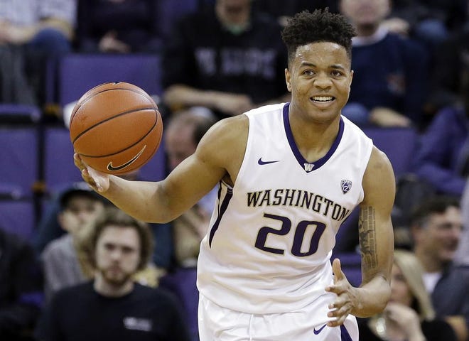 (File) Washington guard Markelle Fultz would be an ideal fit alongside Ben Simmons for the Sixers.