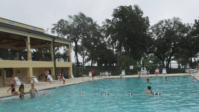 The multi-million dollar project included rebuilding the swimming pool, constructing a new two-story pavilion, a water splash feature and an enhanced outfall for the mineral spring that feeds the 135,000-gallon swimming pool as it flows down the spring run to the St. Johns River. (City of Green Cove Springs)