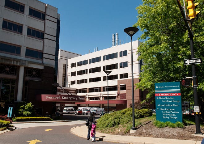 (File) Entrance to the emergency department at Abington Hospital Jefferson Health on Route 611 in Abington Township seen here in 2010.