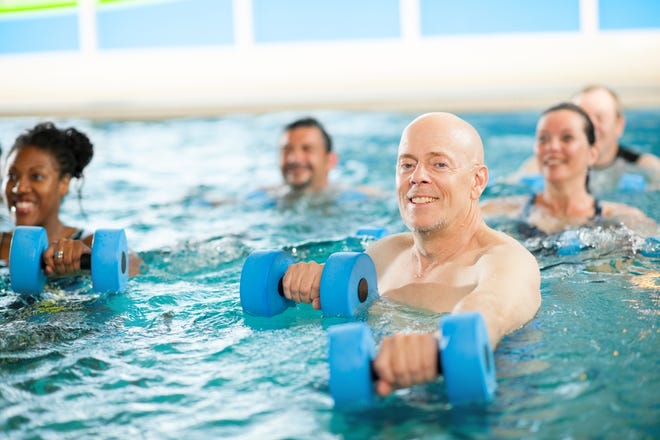 Aquatic workouts are an increasingly popular training for all ages and shapes, gentle on the joints and remarkably effective for building strength, flexibility and endurance. [ISTOCK IMAGE]