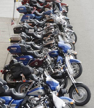 Roar on the Shore motorcycles are pictured on West Fifth Street Street on July 16 in Erie. [FILE PHOTO/ERIE TIMES-NEWS]