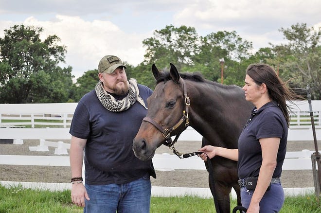 U.S. Marine Sergeant Matthew Ryba believes equine therapy could help troubled veterans.[MAN O’WAR PROJECT]