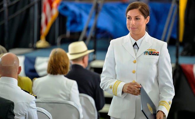 Navy Lt. Lindsay Conte, who earned her Masters of Arts Degree in Defense and Strategic Studies.
