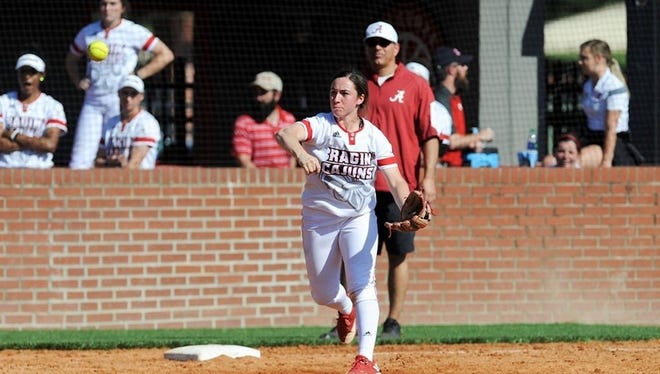 Former St. Amant star Kara Gremillion of UL-Lafayette was the only true sophomore All-Louisiana first-team selection. Photo courtesy of RaginCajuns.com.