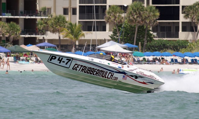 A boat catches some air during last year’s Sarasota Powerboat Grand Prix. 

[Herald-Tribune archive]