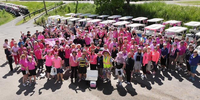 The Pink Fly Classic Ladies Golf Tournament draws 144 women and raises $10,700 for the Breast Health Navigation program offered by UR Medicine’s Thompson Health. [PHOTO PROVIDED]
