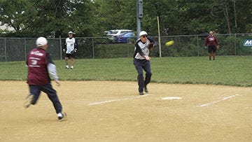 While softball is the focal point of the league, there is also an important social aspect to the games.
