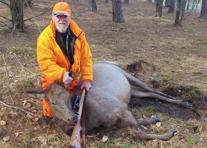 John Bartlett displays the elk he shot during his hunt of a lifetime on Oct. 31, 2016. [CONTRIBUTED PHOTO]